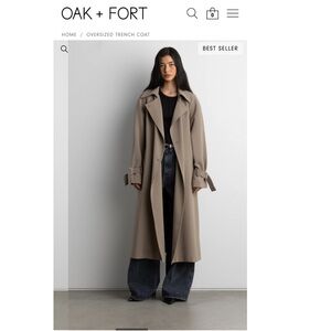 Oak and Fort Brand new Oversized Trench Coat